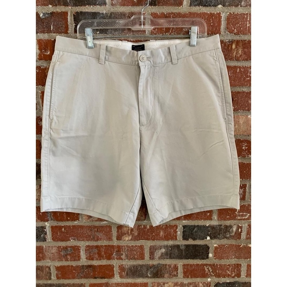 J.Crew Mens 35 Khaki Chino Shorts Stretch Classic Casual Preppy Summer